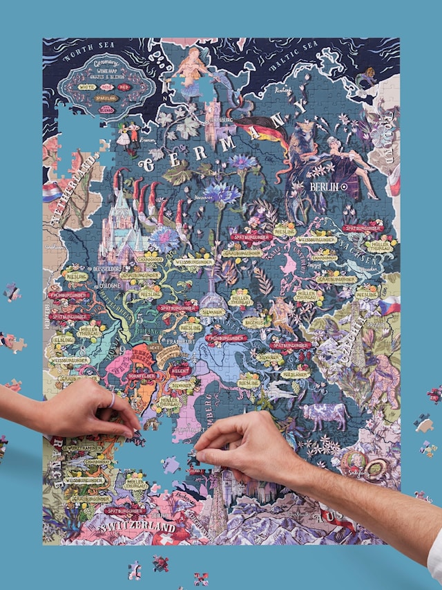 Produktbilde 4 for Vinpuslespill - Tyskland 1000 brikker Water and Wines