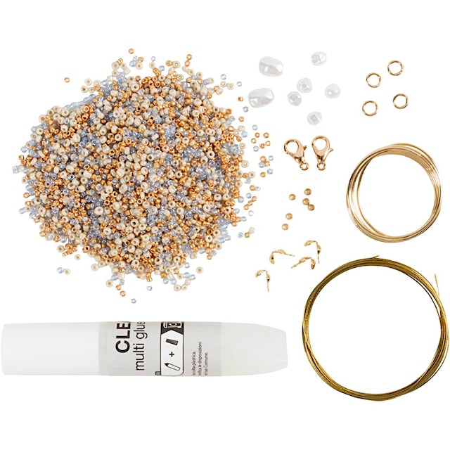 Produktbilde 5 for Mini DIY Kit Smykker, Halskjede med trådanheng, forgylt, 1 pk.