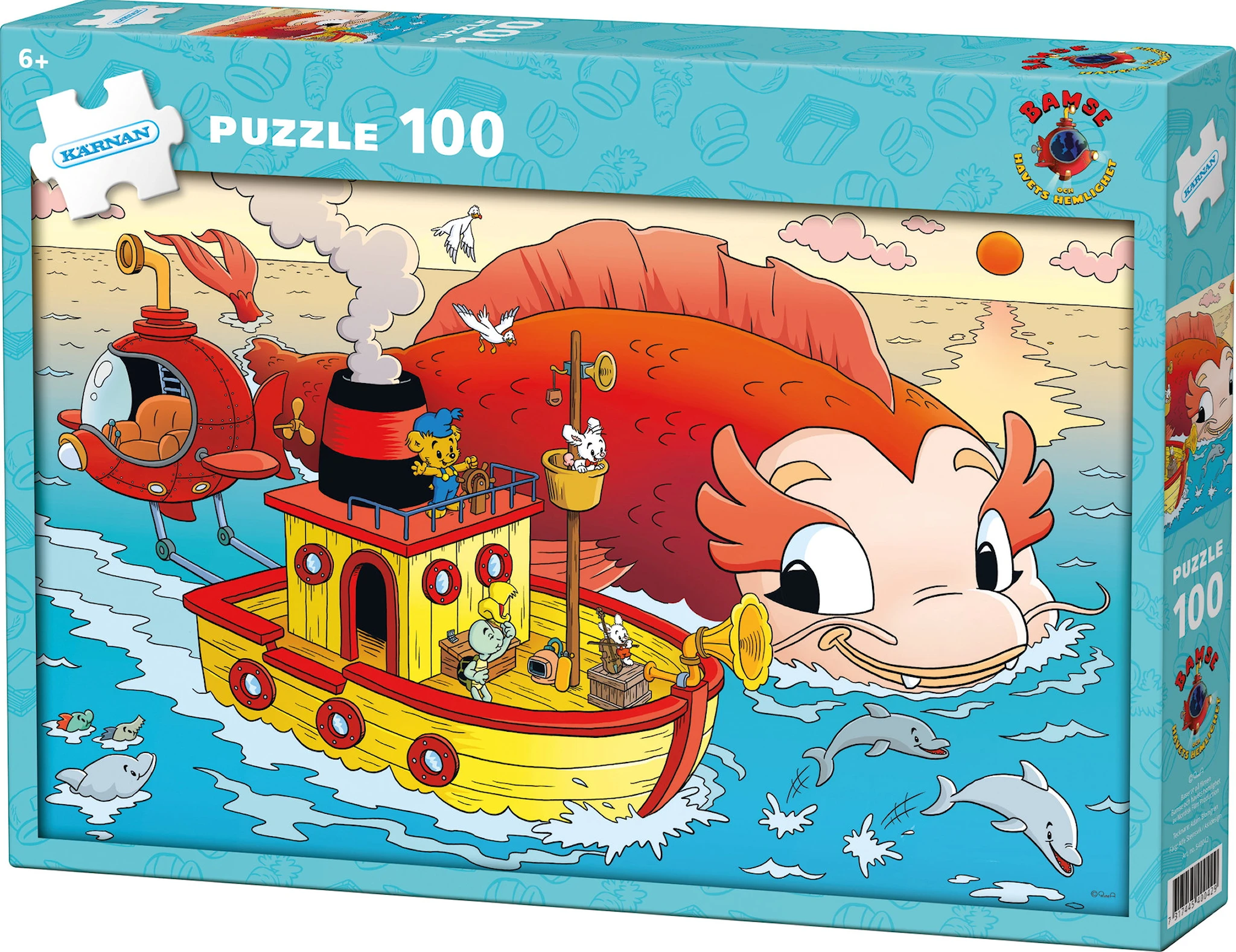 Tuotekuva ille Palapeli Bamse ja meren salaisuudet 100 palaa, Kärnan