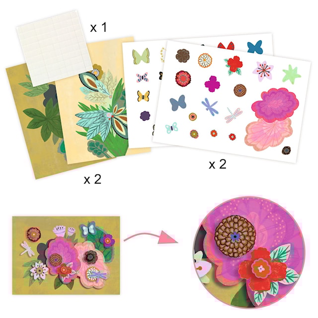 Produktbilde 4 for Stort kreativt hobbysett hageblomster Djeco