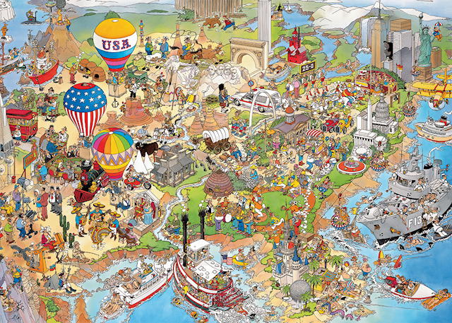 Produktbild 2 för Jan van Haasteren USA Pussel 1000 bitar