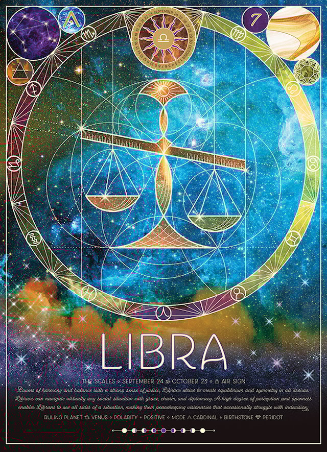 Produktbilde 3 for Puslespill Zodiac Libra 500 brikker, Cobble Hill