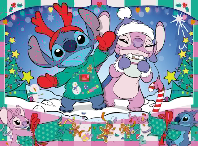 Tuotekuva 2 - Disney Stitch Christmas Palapeli 100 palaa XXL, Ravensburger