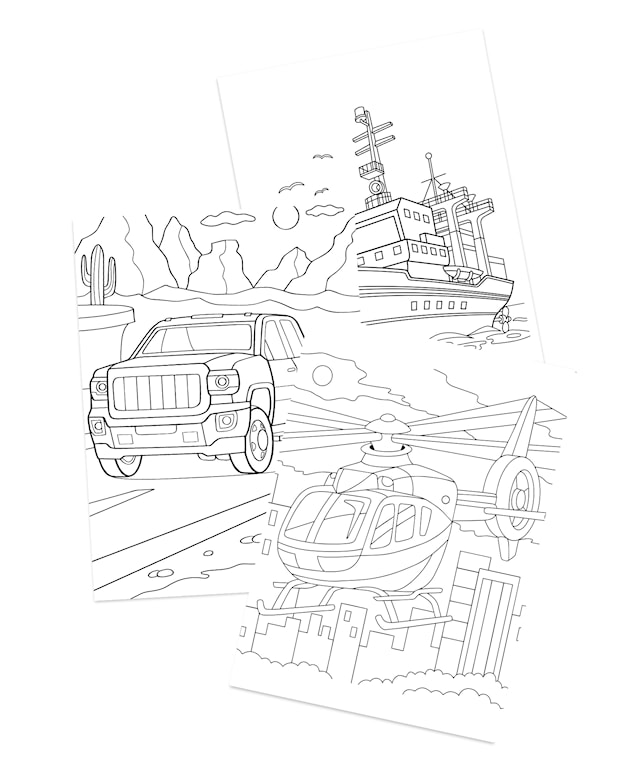 Tuotekuva 2 - Värityskirja Kulkuneuvot FSC Sense