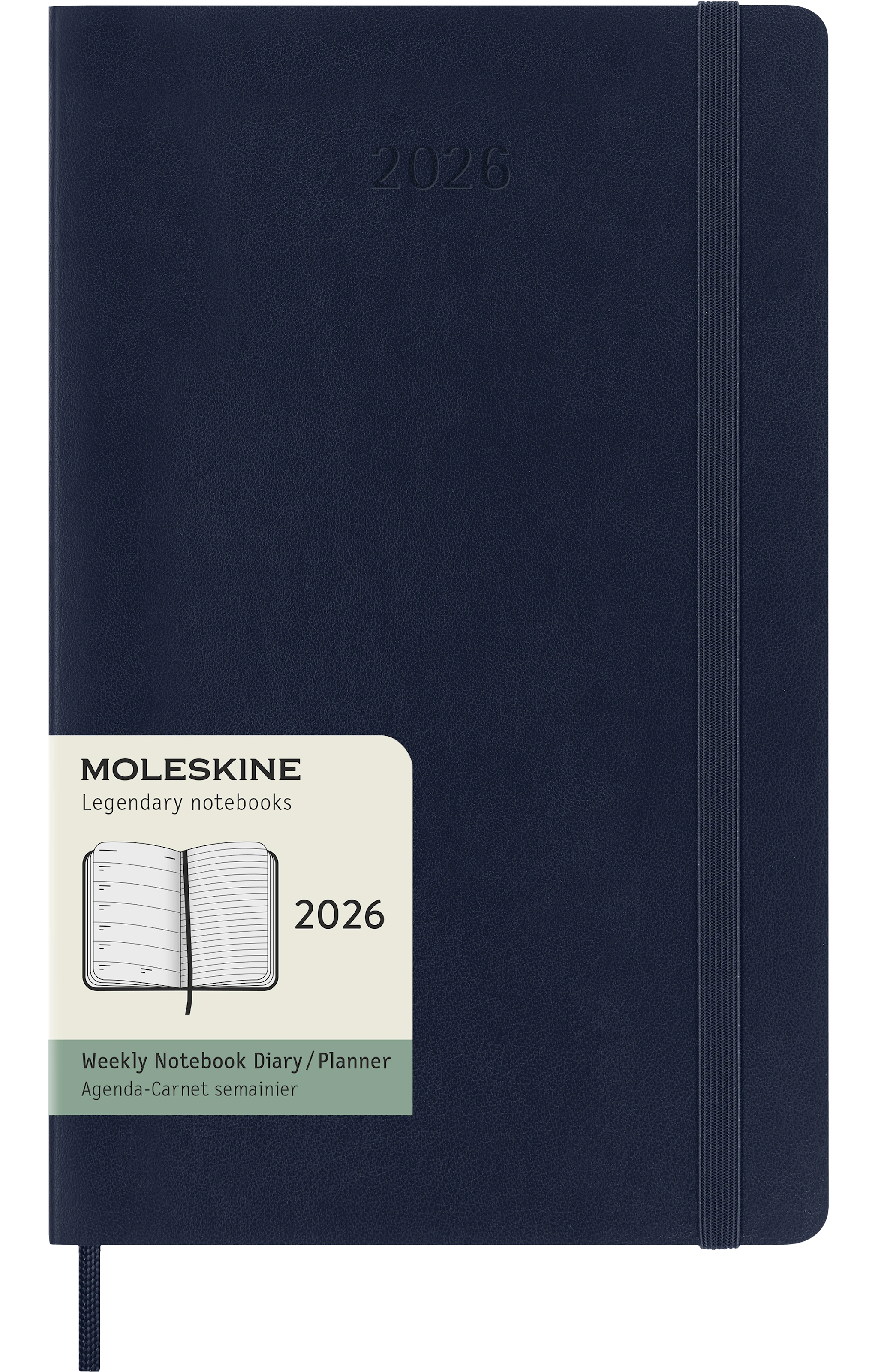 Tuotekuva ille Kalenteri 2026 Classic Soft 12M Week Note Large Sapphire Blue Moleskine