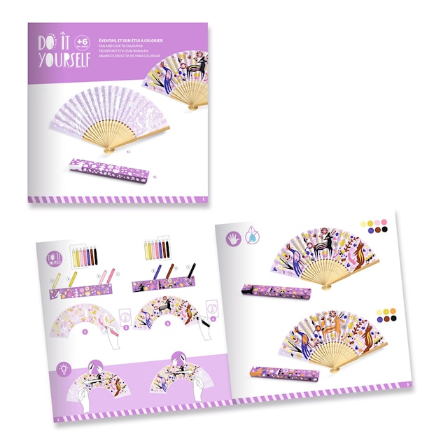 Produktbilde 2 for DIY-sett Vakker vifte og eske Djeco