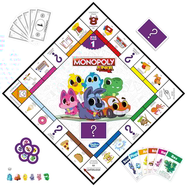 Tuotekuva 2 - Monopoly Junior 2 games in 1 (SE/FI)