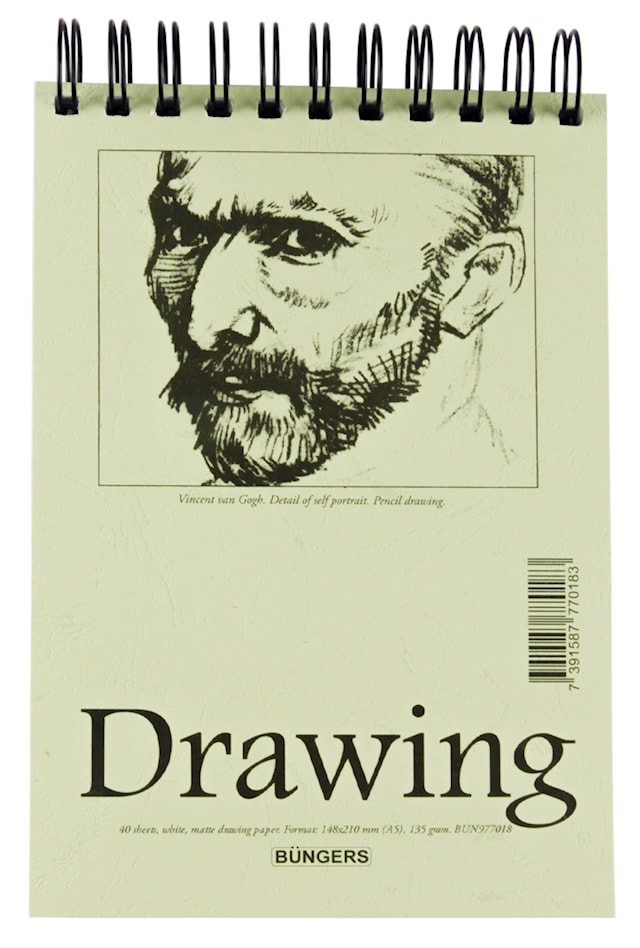 Produktbild 1 för Teckningsblock A5 135g 40 blad Bungers