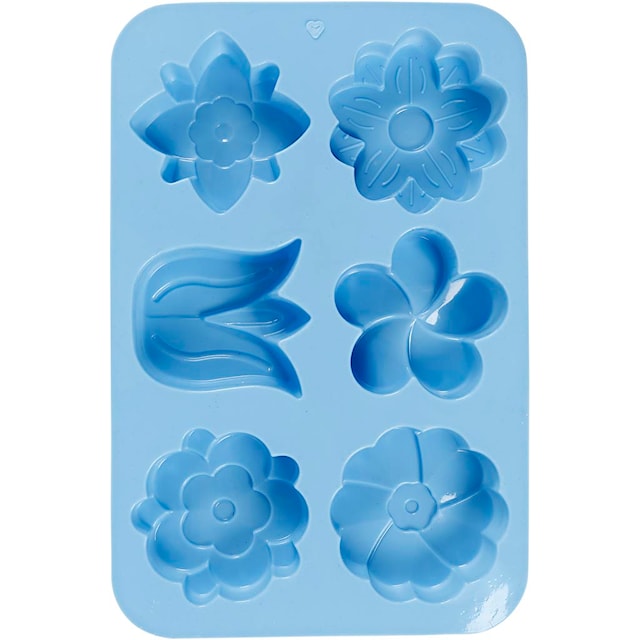 Produktbilde 3 for Silikonform, blomster, H: 2,6 cm, L: 6 cm, B: 7,5 cm, 75 ml, 1 stk.