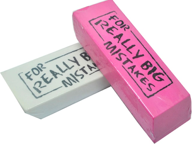 Viskelær Stort 'For really big mistakes' 14,5 cm 1-pack