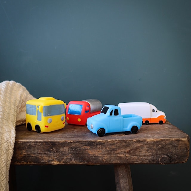 Produktbilde 2 for Badeleker, Biler, 4-pakning