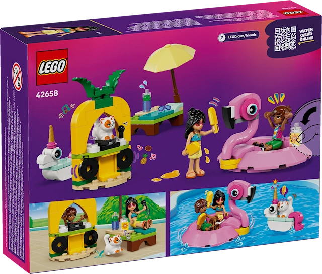 Produktbilde 4 for Poolparty med enhjørning og flamingo LEGO® Friends (42658)