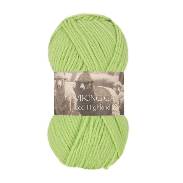 Eco Highland Wool Garn 50 g Ljusgrön 231 Viking Garn