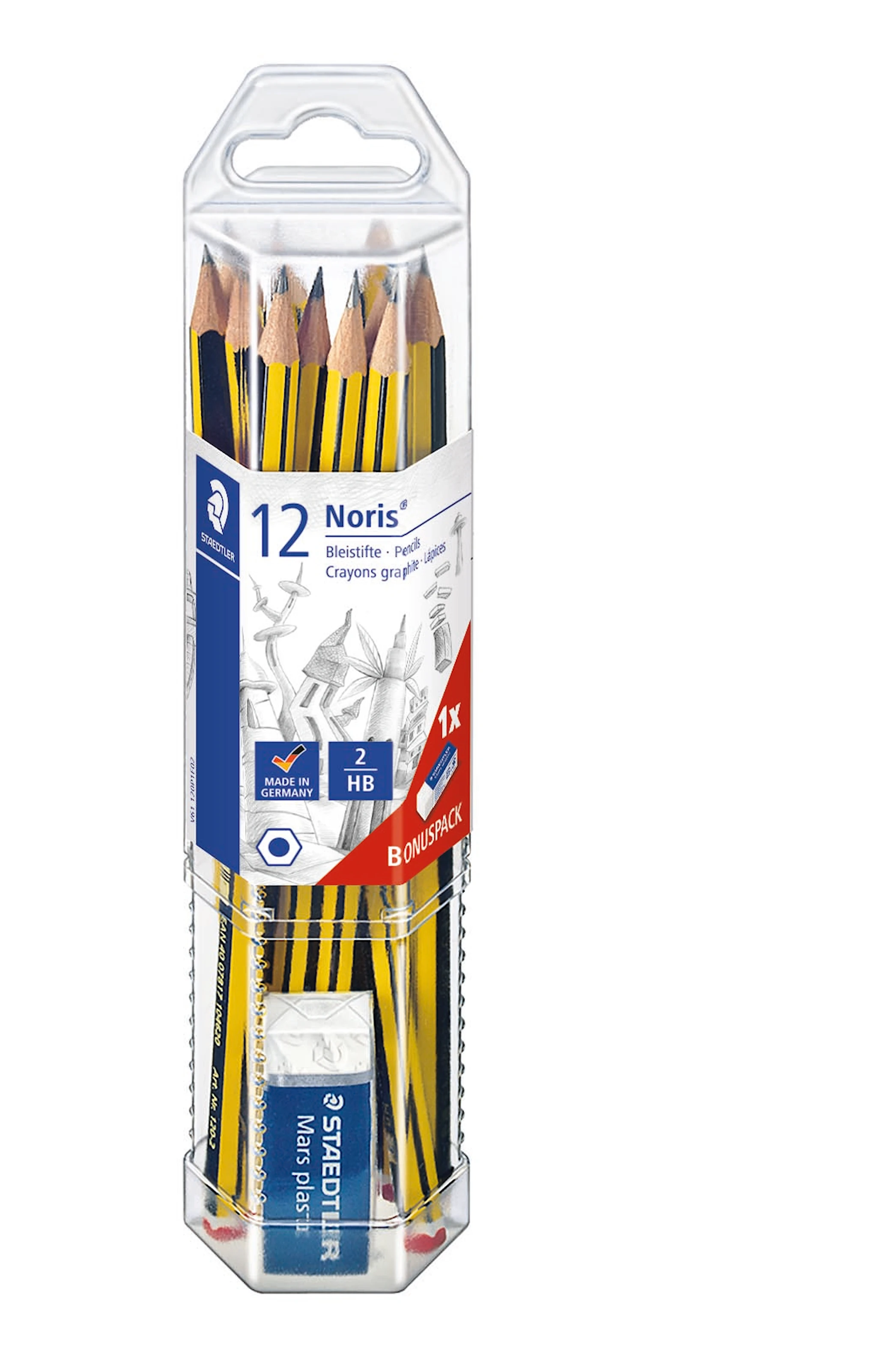 Produktbild för Blyertspenna HB Set 12-p Noris Staedtler