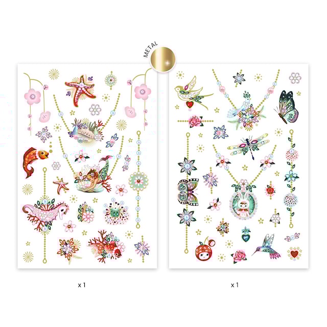 Tuotekuva 2 - Tatuoinnit Fionan jalokivet 50 kpl Djeco