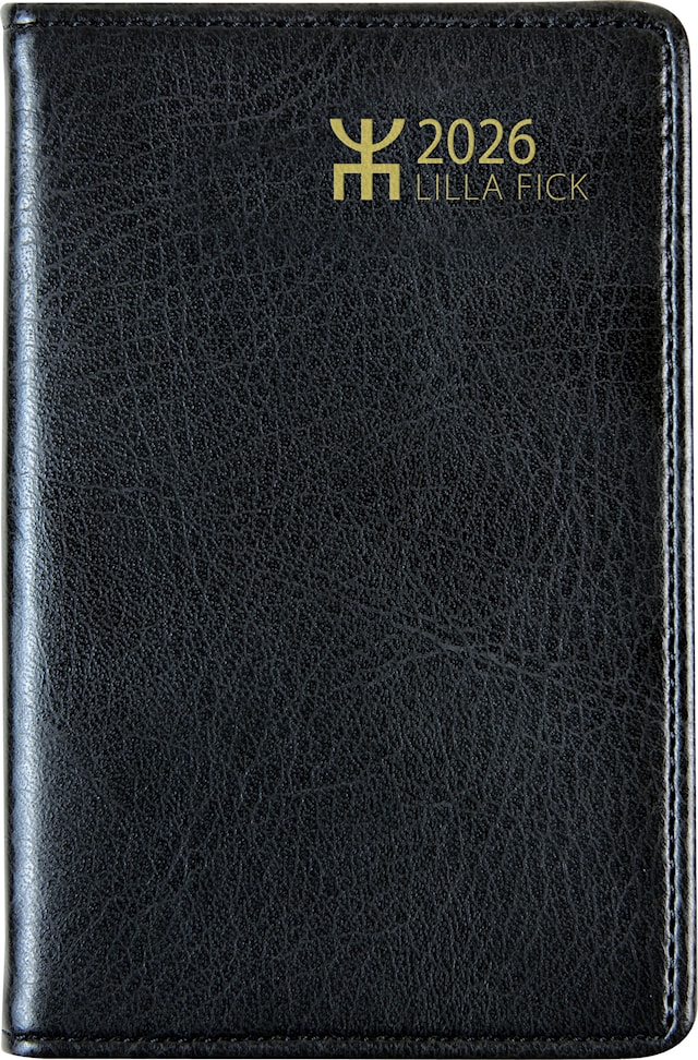 Produktbild 1 för Kalender Lilla Fick 2026 Svart Almanacksförlaget