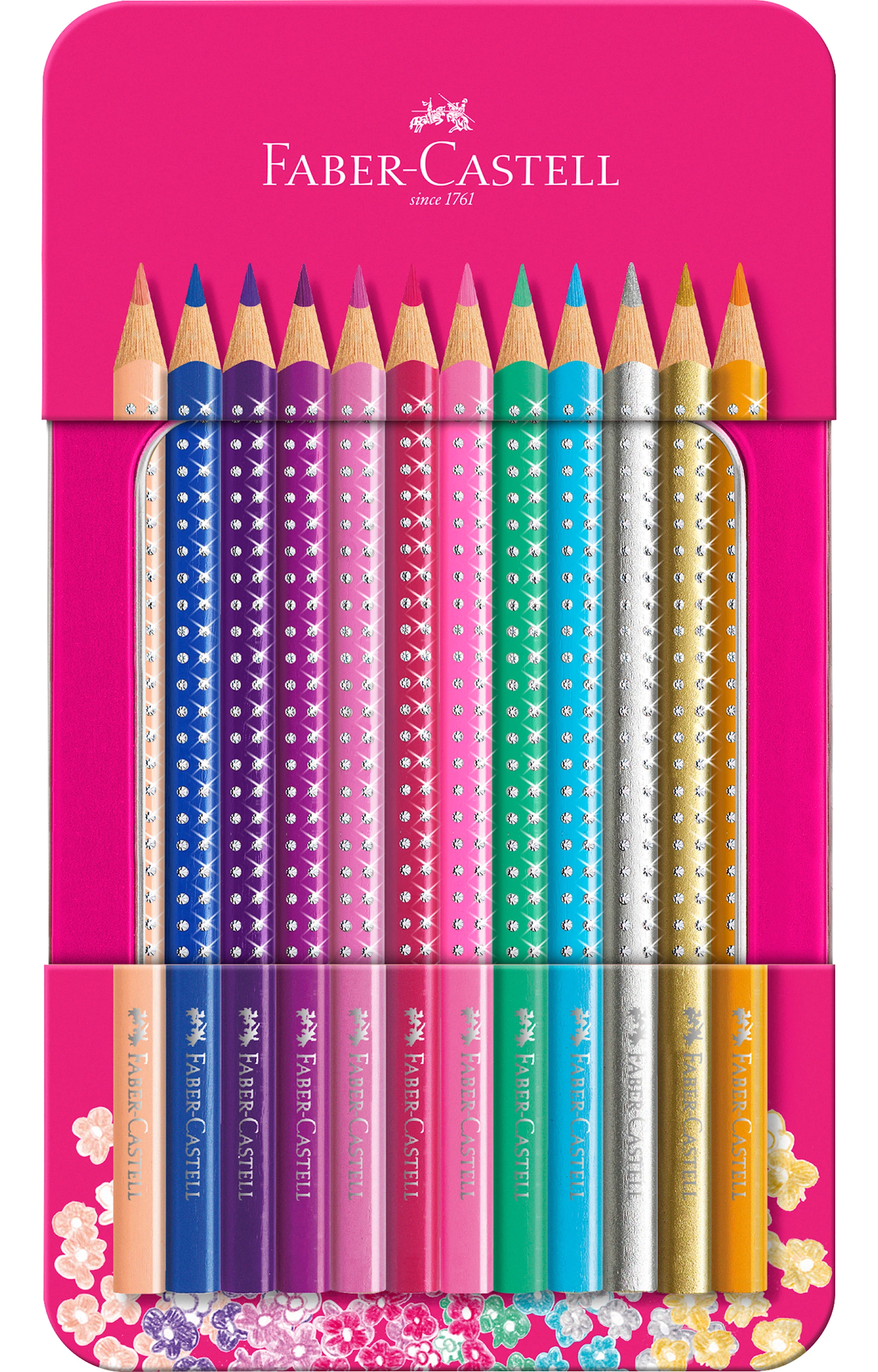 Tuotekuva ille Värikynät Sparkle metallirasiassa 12 kpl FSC Faber-Castell