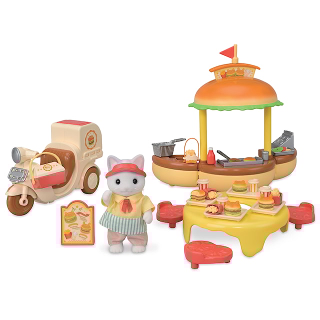 Produktbilde 4 for Hamburgervogn med figur Sylvanian Families