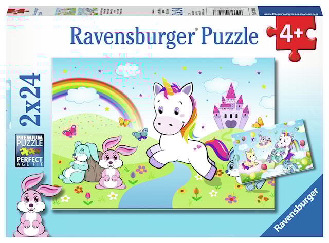 Tuotekuva 1 - Unicorn Palapelit 2x24 palaa Ravensburger