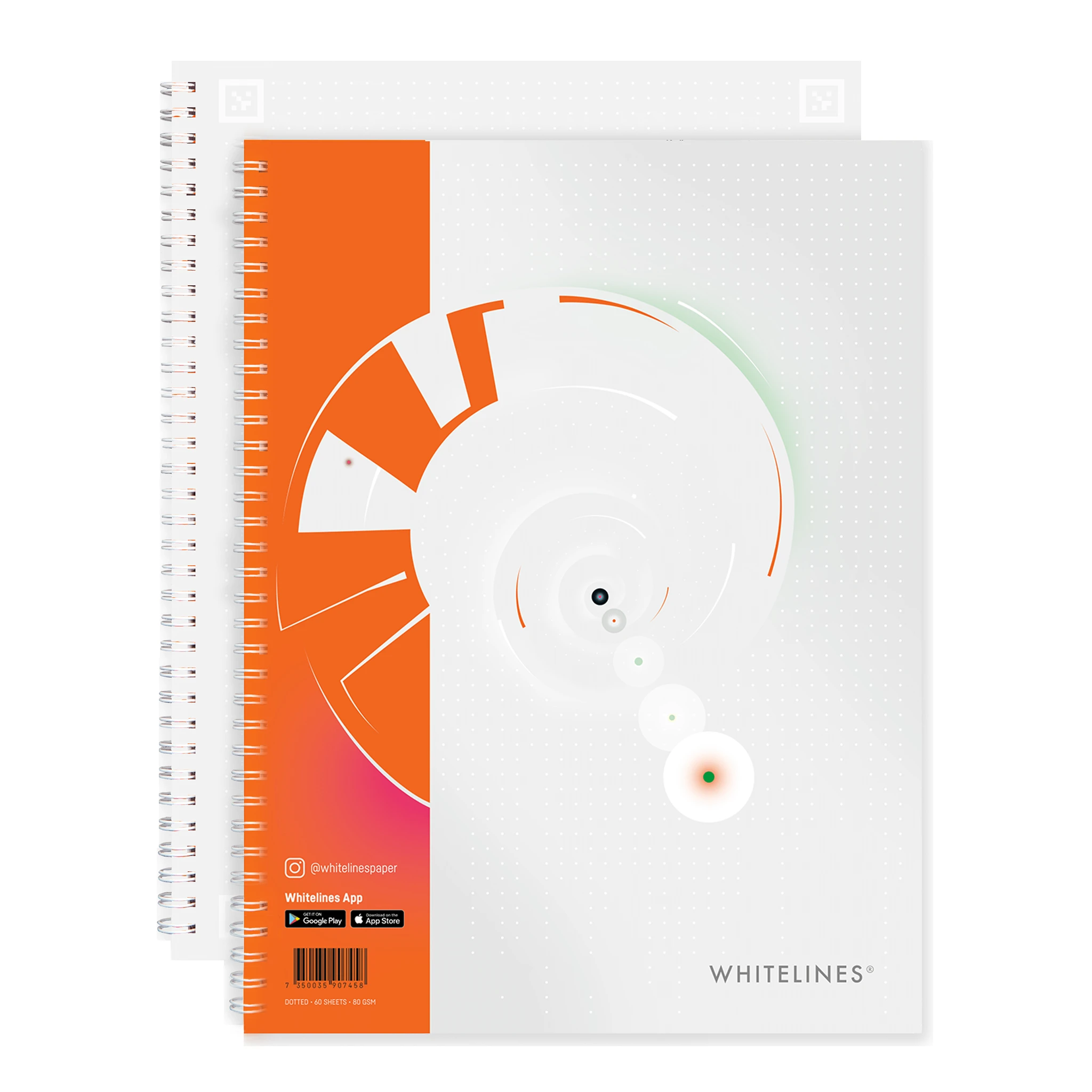 Tuotekuva ille Whitelines Revelations Kierrelehtiö A4 Pistesivut