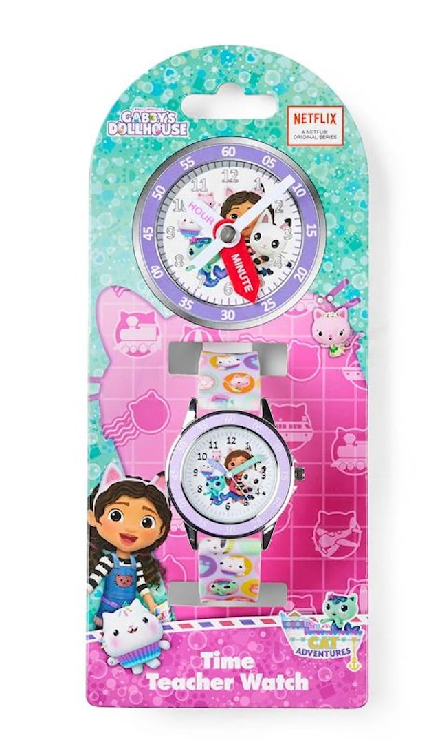 Produktbild 2 för Time Teacher Analog Barnklocka Gabby´s Dollhouse Accutime
