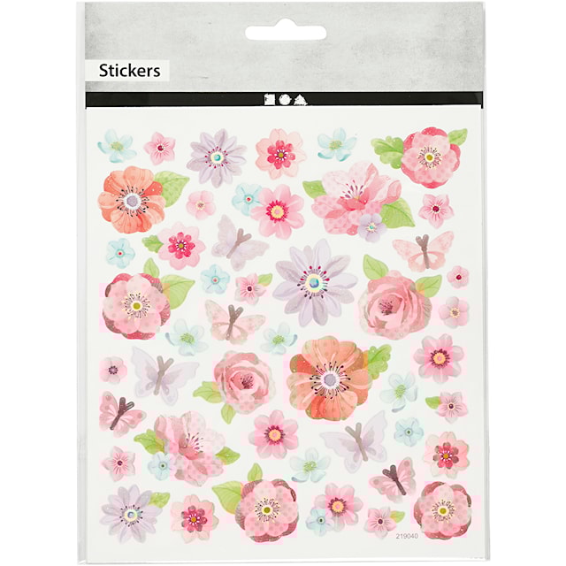 Produktbild 2 för Klistermärken Vårblommor och fjärilar Creativ Company