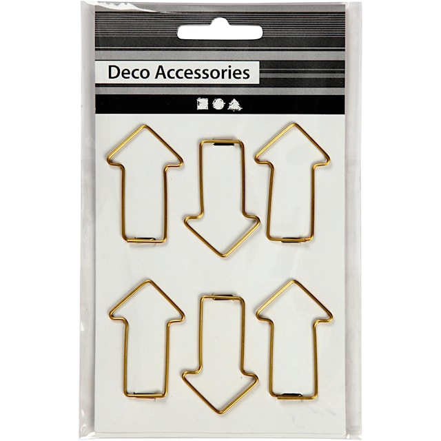 Tuotekuva 2 - Liittimet, nuoli, koko 40x25 mm, kulta, 6 kpl/ 1 pkt