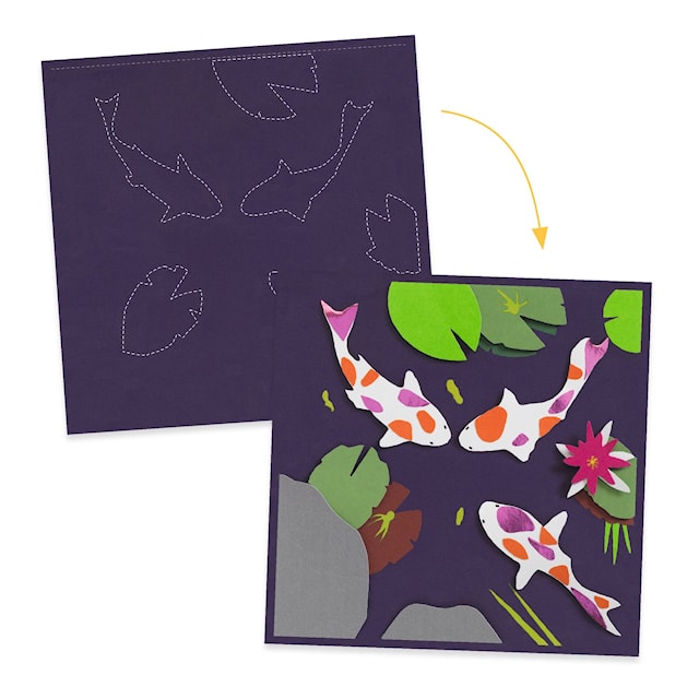 Tuotekuva 3 - Djeco-askartelut, vesiaiheiset taustat ja tarrat