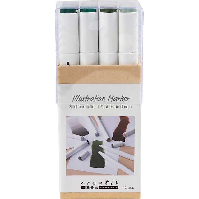 Produktbild 10 för Markers Illustration Naturliga färger 12-pack Creativ Company