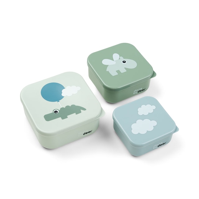 Produktbilde 1 for Done by Deer Snack box set 3 pcs Happy clouds Green