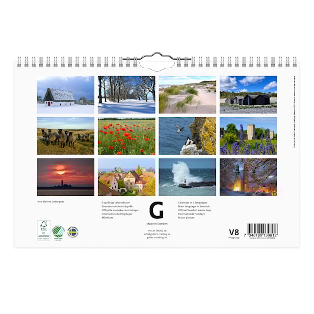 Produktbild 3 för Väggkalender Gotland 2026