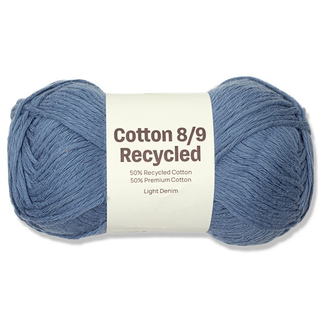 Cotton Garn 100 g Recycled Light Denim A130 Adlibris