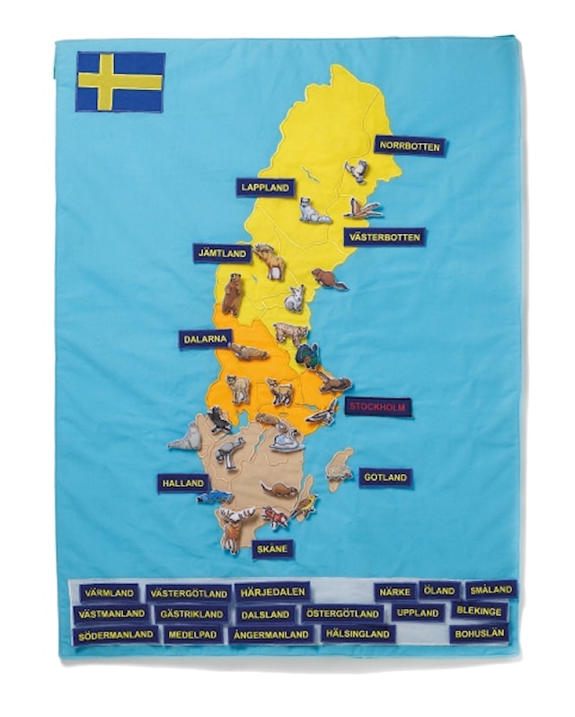 Sverigekarta Oskar & Ellen