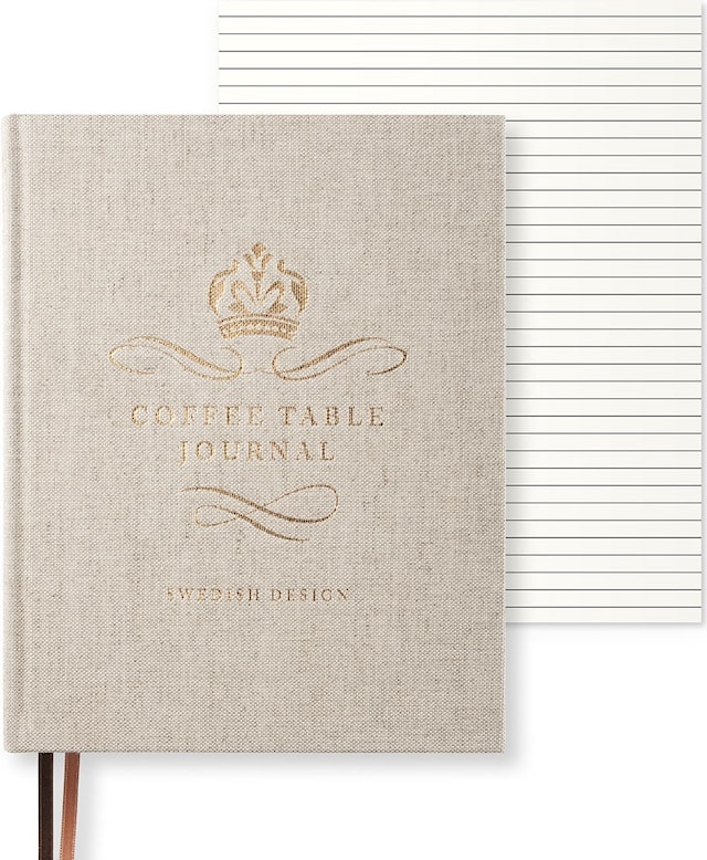 Produktbild 1 för Coffe Table Journal Royal 25,5 x 20 cm Rough Linen 256 sidor Paperstyle