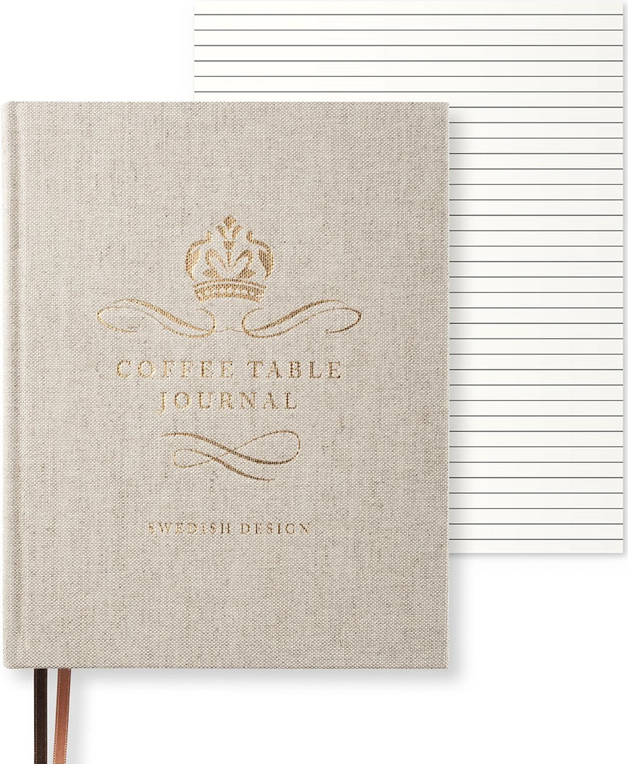Tuotekuva ille Coffe Table Journal Royal 25,5 x 20 cm Rough Linen 256 sivua Paperstyle