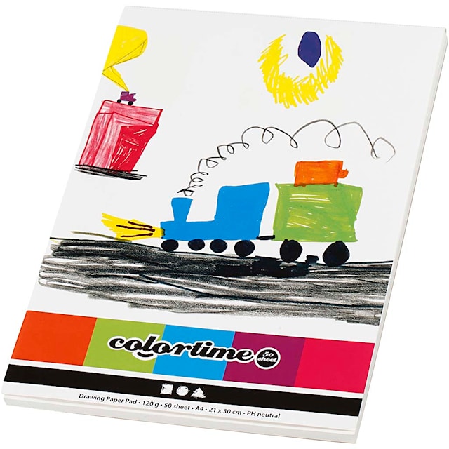 Produktbild 3 för Ritblock A4 120g Vit 50 Ark