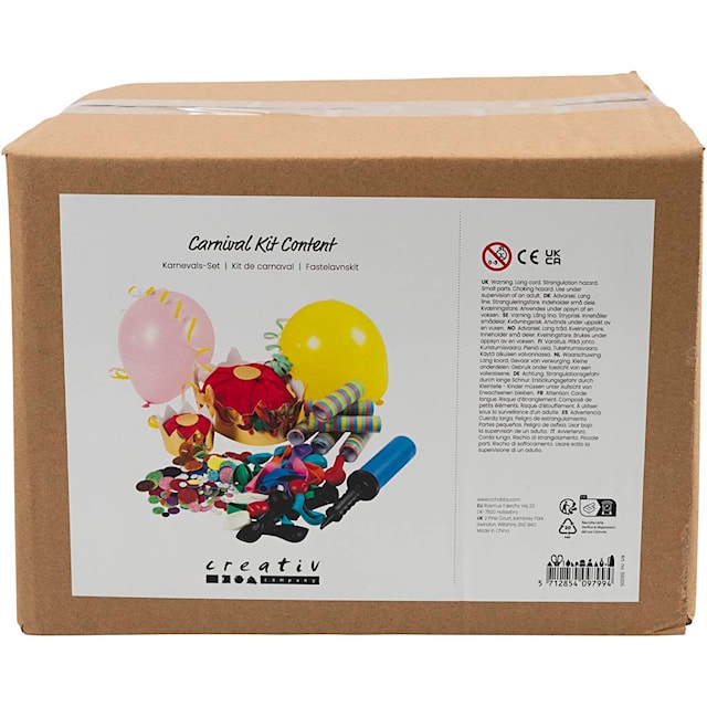 Produktbild 2 för Stort kalas Kit med ballonger, serpentiner och kronor