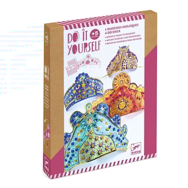 Produktbild 4 för DIY-Kit Diadem med Glitter-Mosaik och Stenar Djeco