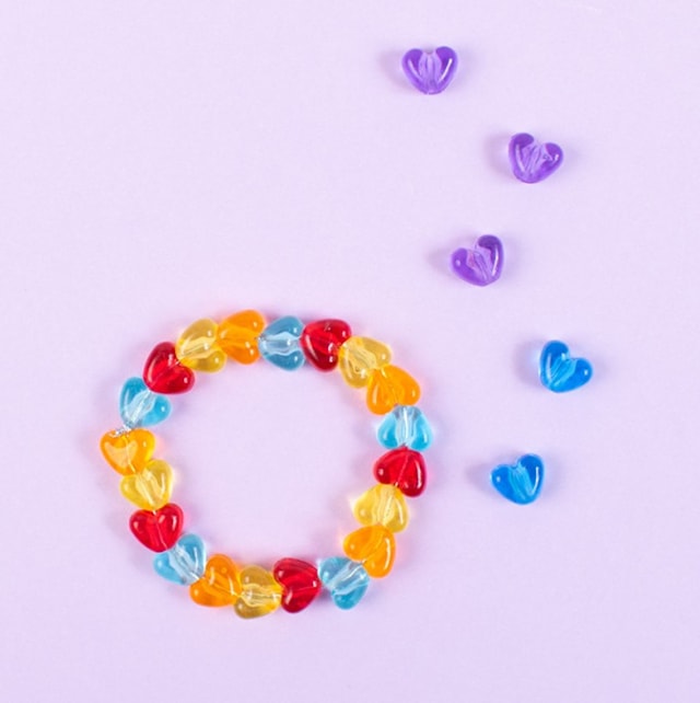 Produktbild 3 för Pärlor Hjärtan 10x12mm ca 1000st Playbox