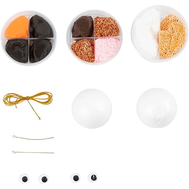 Produktbild 4 för Pyssla Julgranskulor Ren och Snögubbe 2-pack Creativ Company