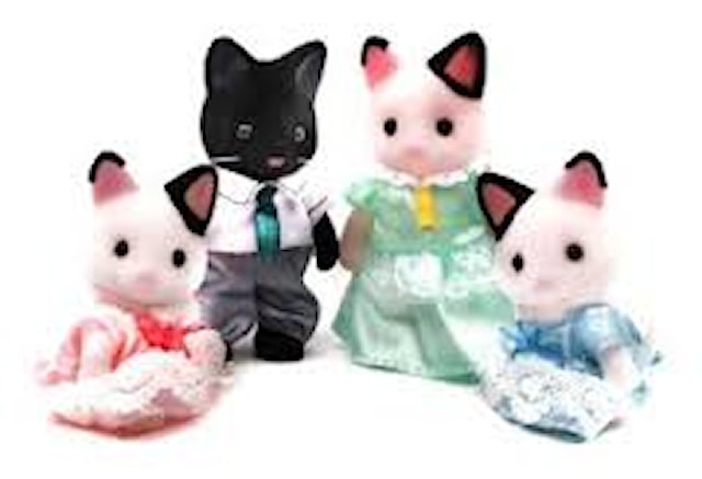 Produktbilde 2 for Svart-vit Kattfamilj, Sylvanian Families