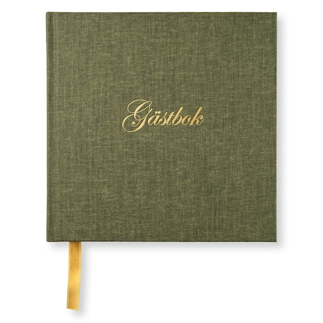 Produktbild 1 för Gästbok 185 x 185 Khaki Green Paperstyle