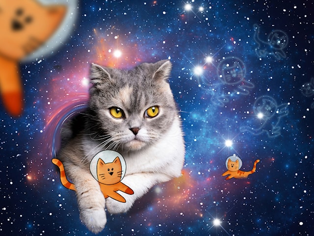 Tuotekuva 2 - Cats In Space Palapelit 1500 palaa, Ravensburger