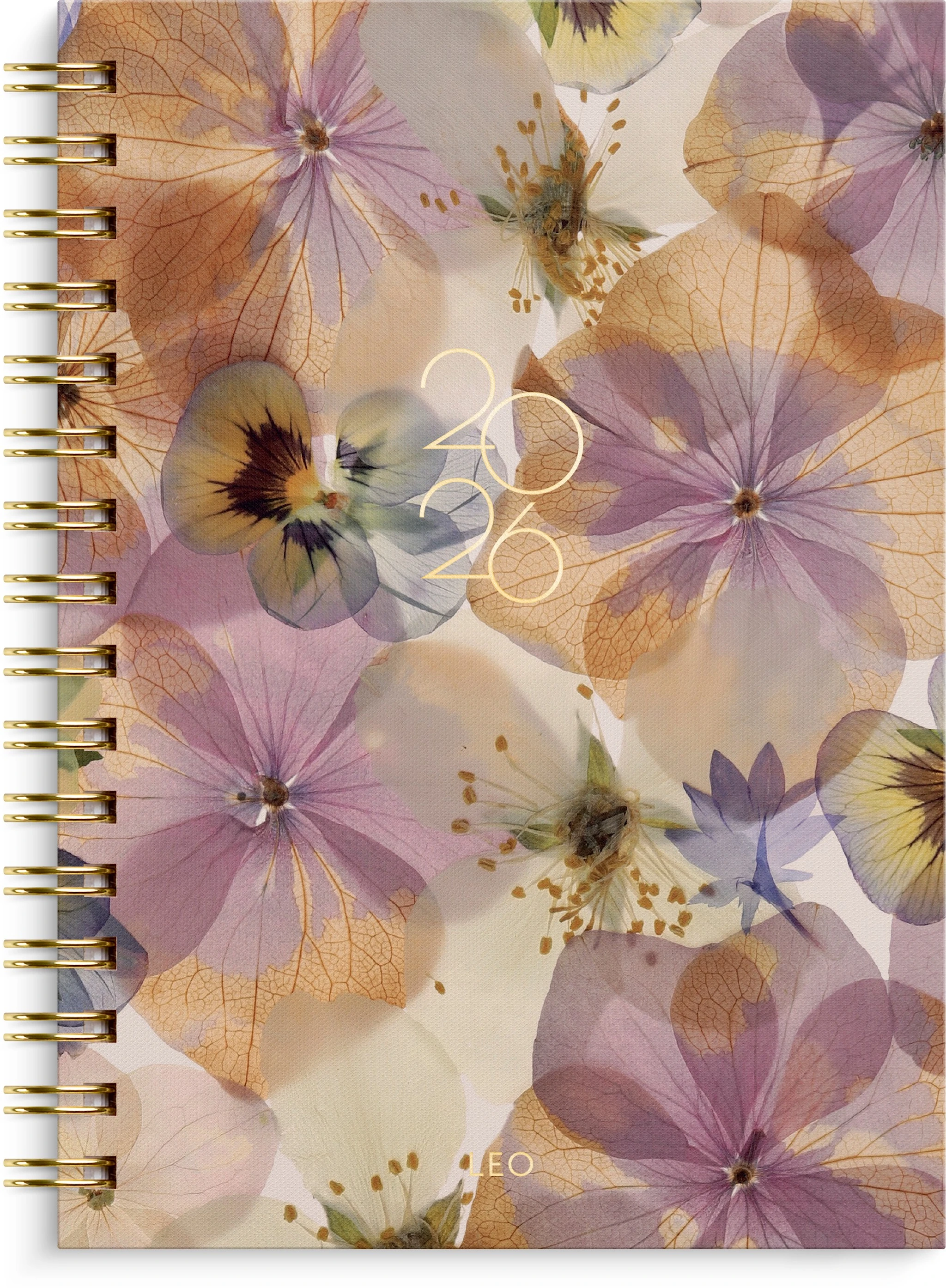 Produktbilde for Kalender Leo Spiral 2026 A5 Fiol GRIEG