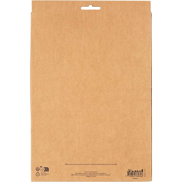 Tuotekuva 2 - Askarteluhuopa, A4, arkki 210x297 mm, paksuus 2 mm, jouluteema, 10 kpl/ 1 pkt