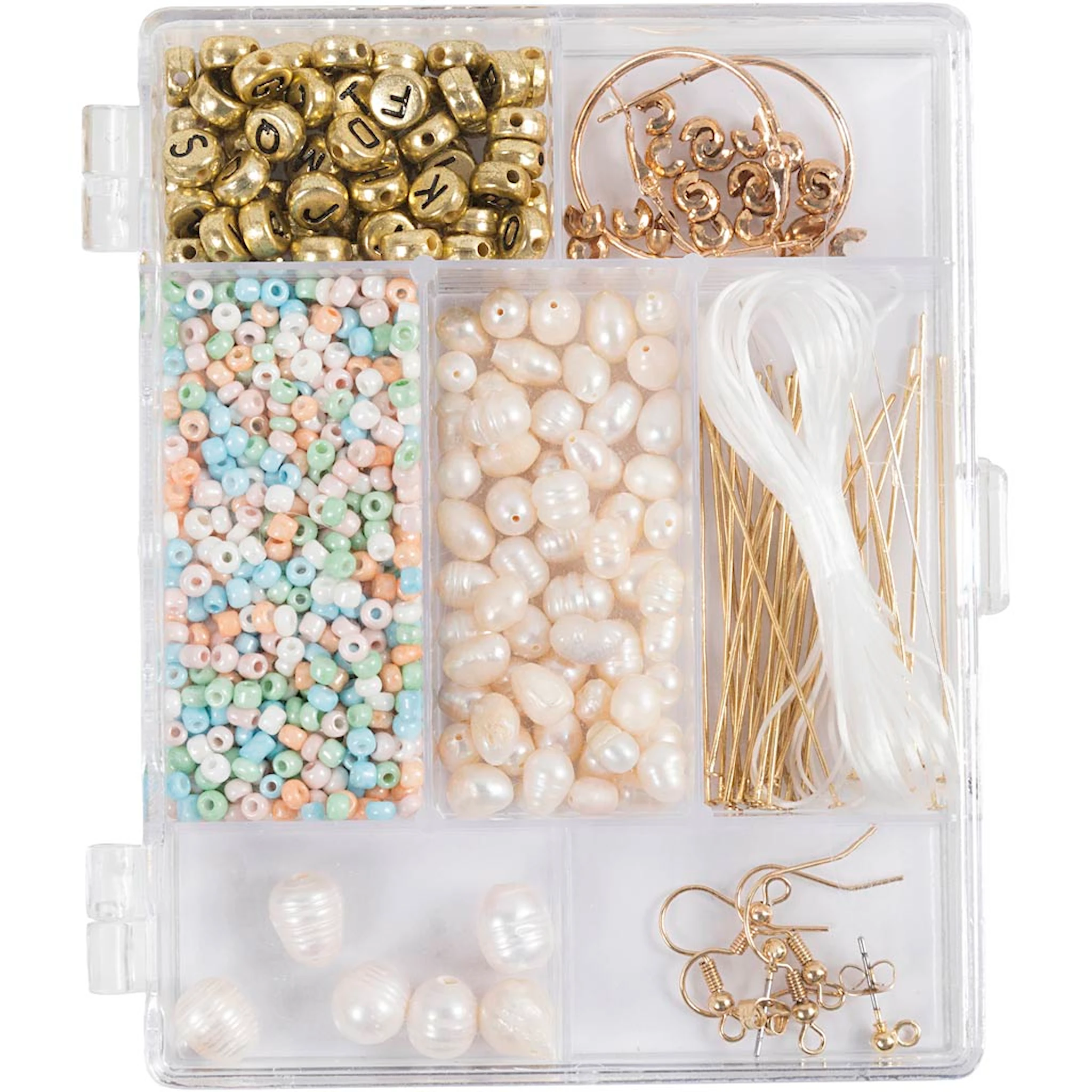 Tuotekuva ille Askartelupaketti Korut, Makean veden helmet, ca. 1100+ kpl, murretut värit, 1 pkk/ 1 pkt