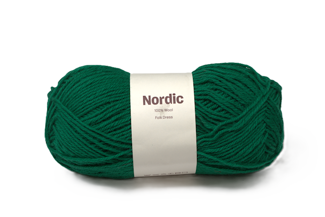 Nordic 100% ull 100 gr Folkdräkt grön A597 Adlibris