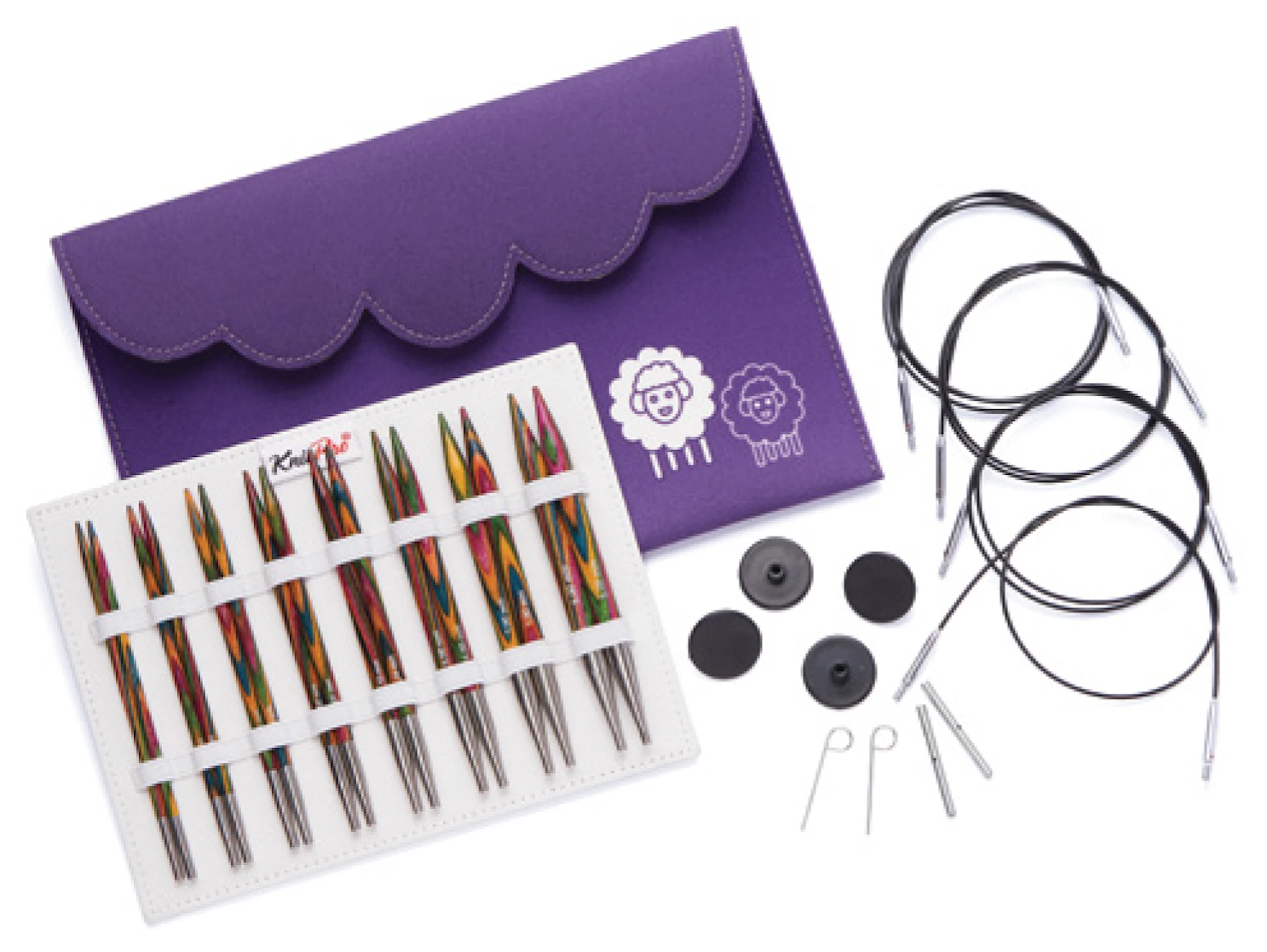 Produktbilde for Symfonie Deluxe Utskiftbare rundpinneset 8 stlk  3,5 - 8 mm Knitpro