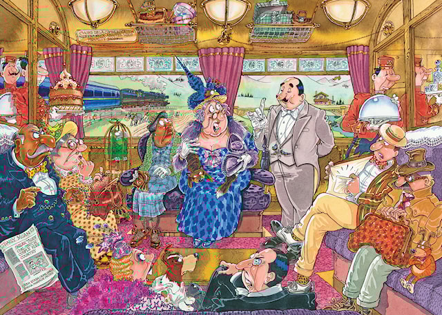 Produktbild 2 för Wasgij Retro Mystery 9 Great Train Robbery! Pussel 1000 bitar