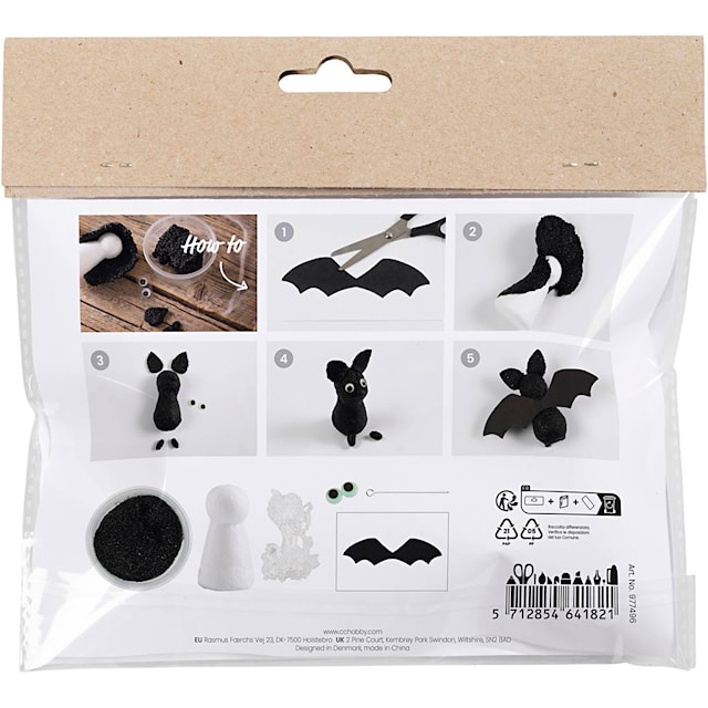 Produktbild 2 för Mini DIY Kit Modellera, Fladdermöss, 1 förp.